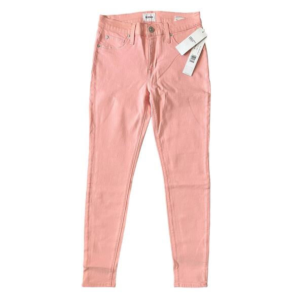 Hudson Jeans Natalie Baby soft pink Midrise Ankle Super Skinny 26 NWT - Picture 1 of 5